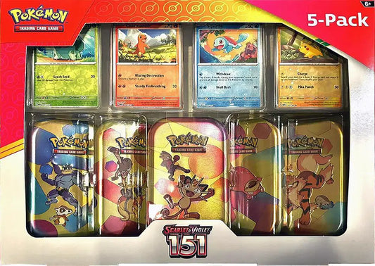 Pokemon TCG: Costco Pokemon Scarlet & Violet 151 Mini Tin 5-pack (Random Art)